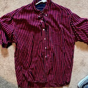 Haggar plaid casual button up.